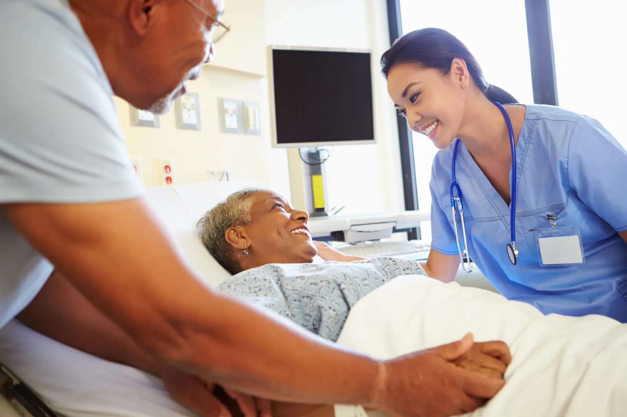 Nurse with patient